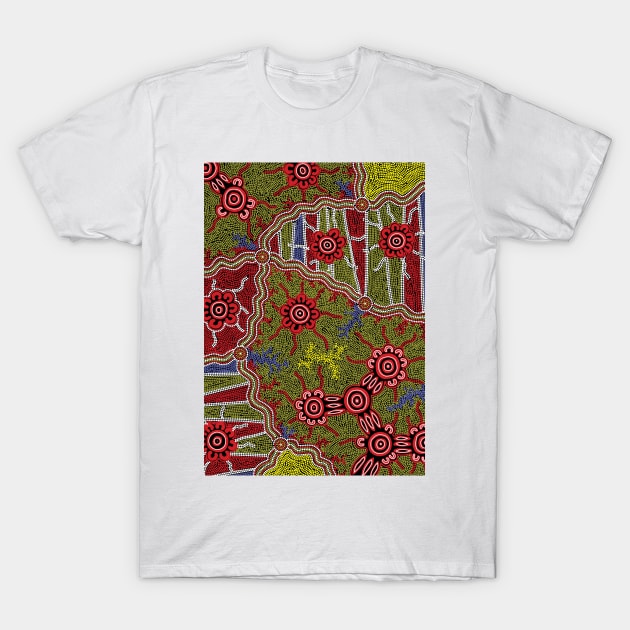 Aboriginal Art - Connection T-Shirt by hogartharts